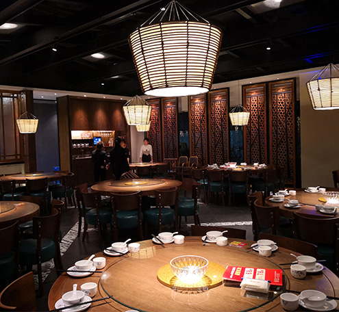 江門麻園湘西店湘菜館餐廳燈具燈光設計案例