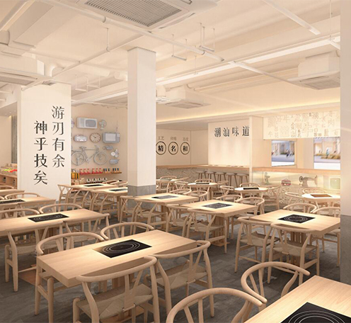 光柏士燈光設計案例丨牛大哈潮汕火鍋餐廳燈具安裝