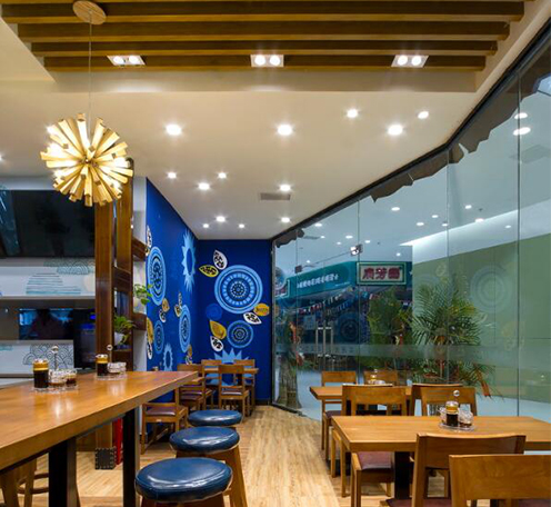 光柏士燈光設計案例丨尚味快餐廳餐廳