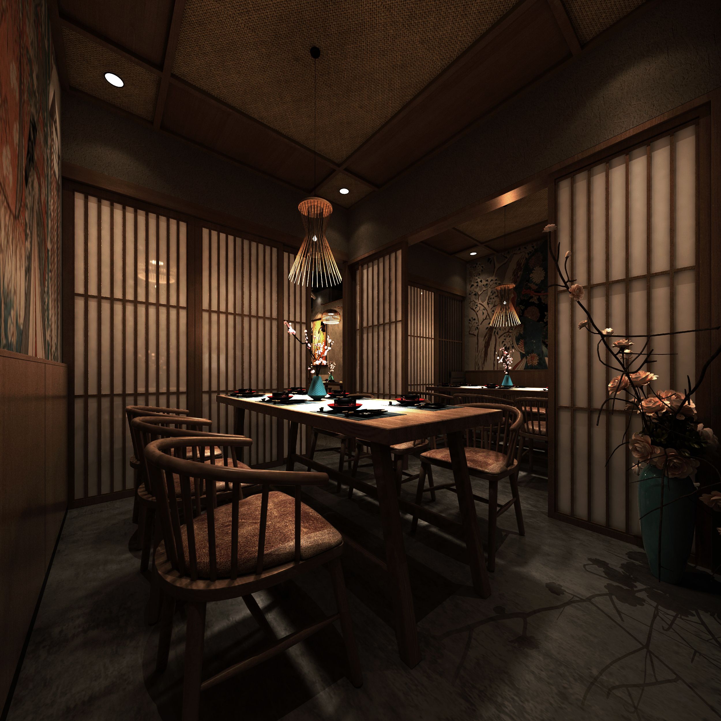 日式居酒屋餐廳燈光改造布局--光柏士餐飲照明燈光改造方案