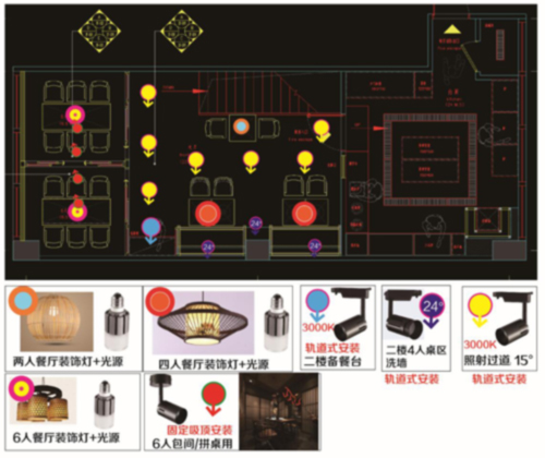 日式居酒屋餐廳燈光改造布局--光柏士餐飲照明燈光改造方案