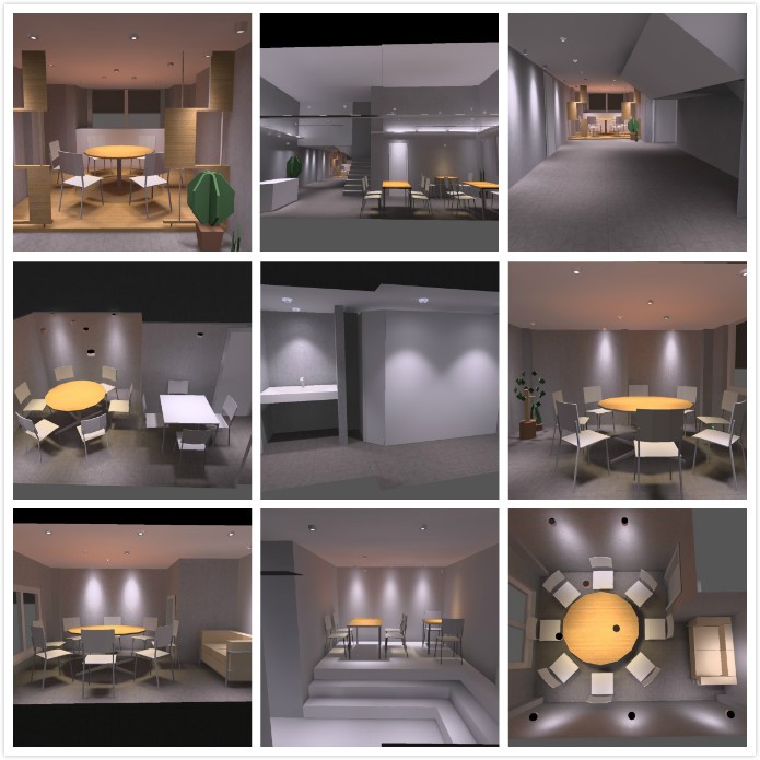 江門五香咀餐廳燈光模擬-光柏士餐飲照明