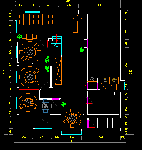 江門五香咀餐廳燈光模擬-光柏士餐飲照明