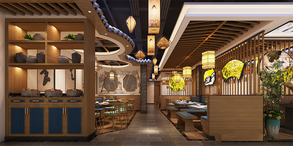 光柏士湘菜館燈光設計案例——食里飄湘